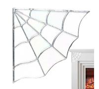 Halloween Stained Glass Spider Web Suncatcher Decorative Hanging Artwork
