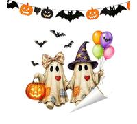 Halloween Static Window Stickers - Cute Pumpkin Ghost Glass Stickers Static