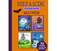 Halloween Sticker Scene Book for Kids - Non Reusable Halloween Backgrounds - 70 Spooky Cute Scenes - Creative Screen-Free Activity Book - Perfect Halloween Party Favor or Gift - Stickers Not Included
