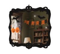 Halloween Stickers, Halloween Window Decorations, 160g Mirror Reflective Effect Wood Spider Pumpkin Sign for Haunted House, Holiday Crafting Projects, Color Black, Easy to Install