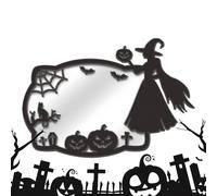 Halloween Stickers, Halloween Window Decorations, 160g Mirror Reflective Effect Wood Spider Pumpkin Sign for Haunted House, Holiday Crafting Projects, Color Black, Easy to Install