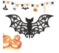 Halloween Stickers, Halloween Window Decorations, 160g Mirror Reflective Effect Wood Spider Pumpkin Sign for Haunted House, Holiday Crafting Projects, Color Black, Easy to Install