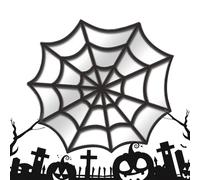 Halloween Stickers, Halloween Window Decorations, 160g Mirror Reflective Effect Wood Spider Pumpkin Sign for Haunted House, Holiday Crafting Projects, Color Black, Easy to Install