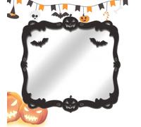 Halloween Stickers, Halloween Window Decorations, Mirror Reflective Finish, Wood Pumpkin Sign Accent, Festive Decor for Carnival Dorm Bedroom Outdoor Horror Party Display