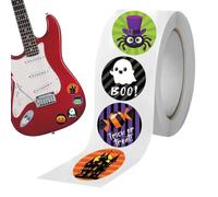 Halloween Stickers Roll - 500 Pcs Round Envelope Labels | Round Seal Label Stickers for Envelope Sealing, Notebook Decoration, Present Wrapping Decoration, Halloween