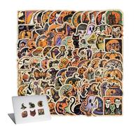 Halloween Stickers, Skeleton Sticker Pack, Waterproof Spooky Decals, Fade Resistant Print, Easy Peel Backing, Long-Lasting Adhesive, Fun Designs, Creative Use, Perfect for Luggage, Laptops, Wall