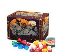 Halloween Storage Box - Lockable Wooden Chest, Jewel Organizer Casket Vault
