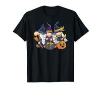 Halloween Strega Gnomi Brewing Magic Fall Decor Maglietta