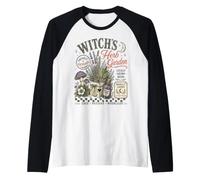 Halloween Strega Herb Garden Cottagecore Donne Halloween Maglia con Maniche Raglan