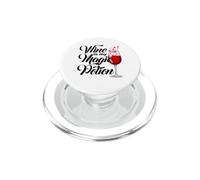 Halloween strega Il vino è la mia pozione magica PopSockets PopGrip per MagSafe