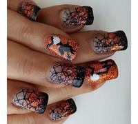 Halloween Strega Nera Urlando Web Breve Quadrato Premere Sul Design Falso Per Le Donne Partito Halloween Cosplay Falso