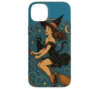 Halloween Strega Pinup Retro Babe Spettrale Custodia per iPhone 14 Plus