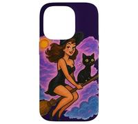 Halloween Strega Pinup Retro Babe Spettrale Custodia per iPhone 14 Pro
