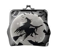 Halloween Strega Stampa Squisito Bacio Blocco Portafoglio Compatto Versatile Donne Portamonete Piccolo Sacchetto Della Cerniera