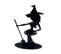 Halloween Strega Statua Portatovaglioli Dispenser di Tessuto Ornamento per Riunione Casa Ufficio Sala da pranzo Matrimonio Scrivania Decor Metallo Portatovaglioli Design Strega Tema Halloween