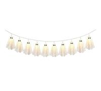 Halloween String Lights | Lace Ghost Ambient Lighting Garland | Battery Powered Halloween Led Lights | for Outdoor Home Garden Yard Tree Pathway Haunted House Holiday Party