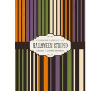 Halloween Striped Scrapbook Paper 8.5” x 11”: Vintage Stripe Craft Paper Pad | 12 Designs | 24 Double-Sided Sheets for Scrapbooking, Journaling and Card Making