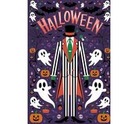 Halloween Stripy Suit 6x9" Notepad - Celebrating All Things Spooky - Lined Paper Notebook Journal