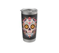 Halloween Sugar Skull Dia De Los Muertos Calavera Bicchiere termico in acciaio inox doppia parete