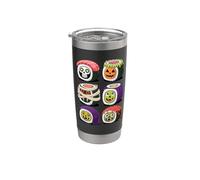 Halloween Sushi Cibo Giapponese Scheletro Strega Mummia Bicchiere termico in acciaio inox doppia parete
