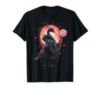 Halloween Swan Luna Uccello Illustrazione Animale Halloween Maglietta