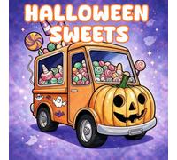 Halloween Sweets: Bold & Easy Coloring Book With 40 Coloring Pages Featuring Cute Spooky Designs for Kids, Teens, and Adults