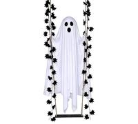 Halloween Swinging Ghost - 120cm Lighted Figure, Remote Control Decor