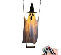 Halloween Swinging Ghost Decoration - LED Hanging Prop | Remote Control