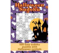 Halloween Symbol Sudoku Book for All Ages: 100 Easy Puzzles with Spooky Halloween Icons like Ghosts, Pumpkins & Bats