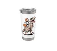 Halloween T-Rex Dinosauro Capibara Mummia Tirannosauro Rex Bicchiere termico in acciaio inox doppia parete