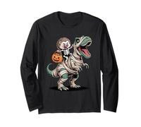 Halloween T-Rex Dinosauro Riccio Mummia Tyrannosaurus Rex Maglia a Manica