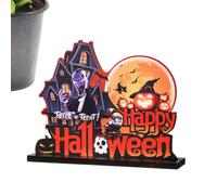 Halloween Table Decor - Carved Natural Timber, Spooky Party Centerpiece Pla | Halloween Table Decorations Halloween Wooden Ornament Table Centerpiece Party Decor Wooden Table Centerpiece