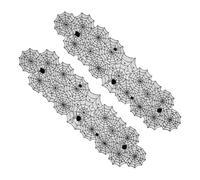 Halloween Table Runner - Black Lace Spider Web Decor, Party Centerpiece