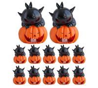 Halloween Tea Light Candles, 12 Pieces Flickering Flameless LED Lights, Battery Operated Lamp Set for Home, Bedroom, Living Room, Dinner, Birthday, Party, Night Decoration, 7x7.5x10cm
