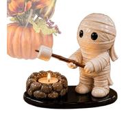 Halloween Tealight Candle Holder - Resin Animal Campfire Figurine