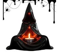 Halloween Tealight Holder, Hooded Man Candle Stand, 3.94x4.72x1.97 inches, Creepy Decorative Accent, Spooky Atmosphere Creator, Haunted House Coffee Table Bedroom, Counter Nightstand