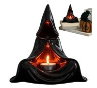 Halloween Tealight Holder - Spooky Doalight Bandlersrs | Stand Candela Con Cappuccio | Halloween Creepy Doalight Solder for Haunted House Coffee Terband Chadow Counterstanstand Patio Dining Room