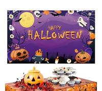Halloween tema backdrop, 180 x 110 cm, Happy Halloween Backdrop - Versatile Photography Background Party Supplies for Kids Adult Birthday Home Indoor Wedding Decor School Activity