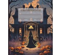 Halloween The Haunted House Illustration 2 | Witch | Composition Notebook for Students | College Ruled | School Notes | Journal | Gift for Students