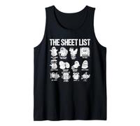 Halloween The Sheet List Funny Vintage Tee Boo Sheet Canotta
