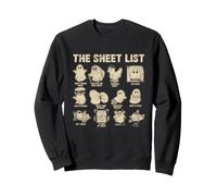 Halloween The Sheet List Funny Vintage Tee Boo Sheet Felpa