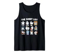 Halloween The Sheet List Halloween Funny Tee Boo Sheet Canotta