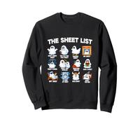 Halloween The Sheet List Halloween Funny Tee Boo Sheet Felpa