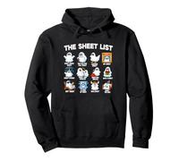 Halloween The Sheet List Halloween Funny Tee Boo Sheet Felpa con Cappuccio