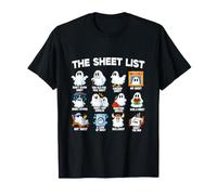 Halloween The Sheet List Halloween Funny Tee Boo Sheet Maglietta