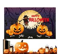 Halloween Theme Backdrop, Happy Halloween Photography Background, Spooky Party Decoration Banner for Kids, Adulto, Birthday, Home, Indoor, Wedding, Decor, Scuola, Attività, Event, Haunted House