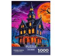 Halloween - Themed Cartoon Castle Puzzle 1000 Pezzi Fantasy World - Attività Mindful, Rilassamento Cerebrale, Poster Da Muro, Packaging Elegante - 38x26cm/1000pcs