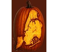 Halloween Themed Notebook with NYC Pumpkin Map: Autumn-themed journal inspired by New York City