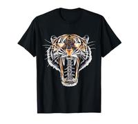 Halloween Tigre Viso Scheletro Disegno Animale Maglietta