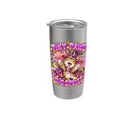 Halloween Tiny Paws Big Spells Cute Wizard Cat Magic Spell Bicchiere termico in acciaio inox doppia parete